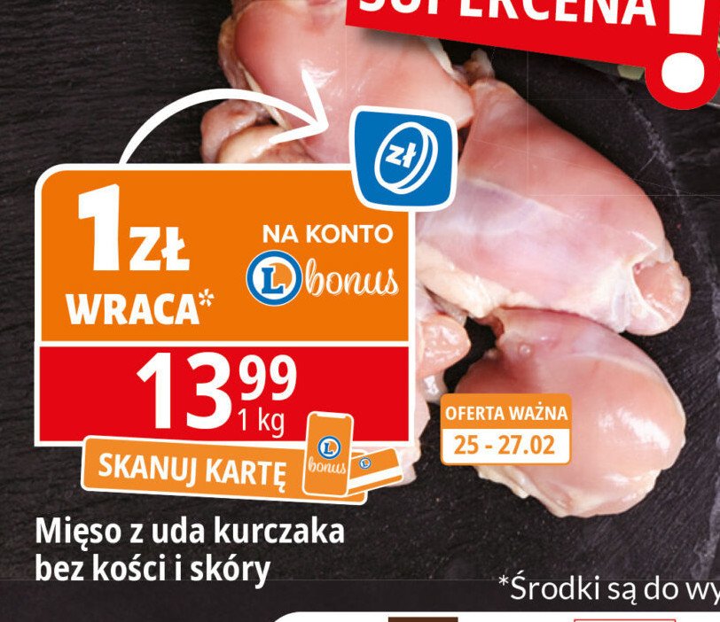 Mięso z uda kurczaka promocja w Leclerc