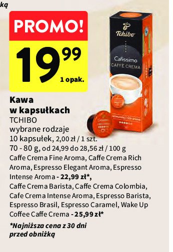 Kawa coffee intense aroma Tchibo cafissimo Tchibo cafe promocja