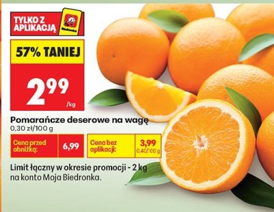 Pomarańcze promocja w Biedronka