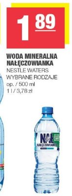 Woda mineralna Nałęczowianka Nestle Waters wybrane rodzaje promocja w SPAR
