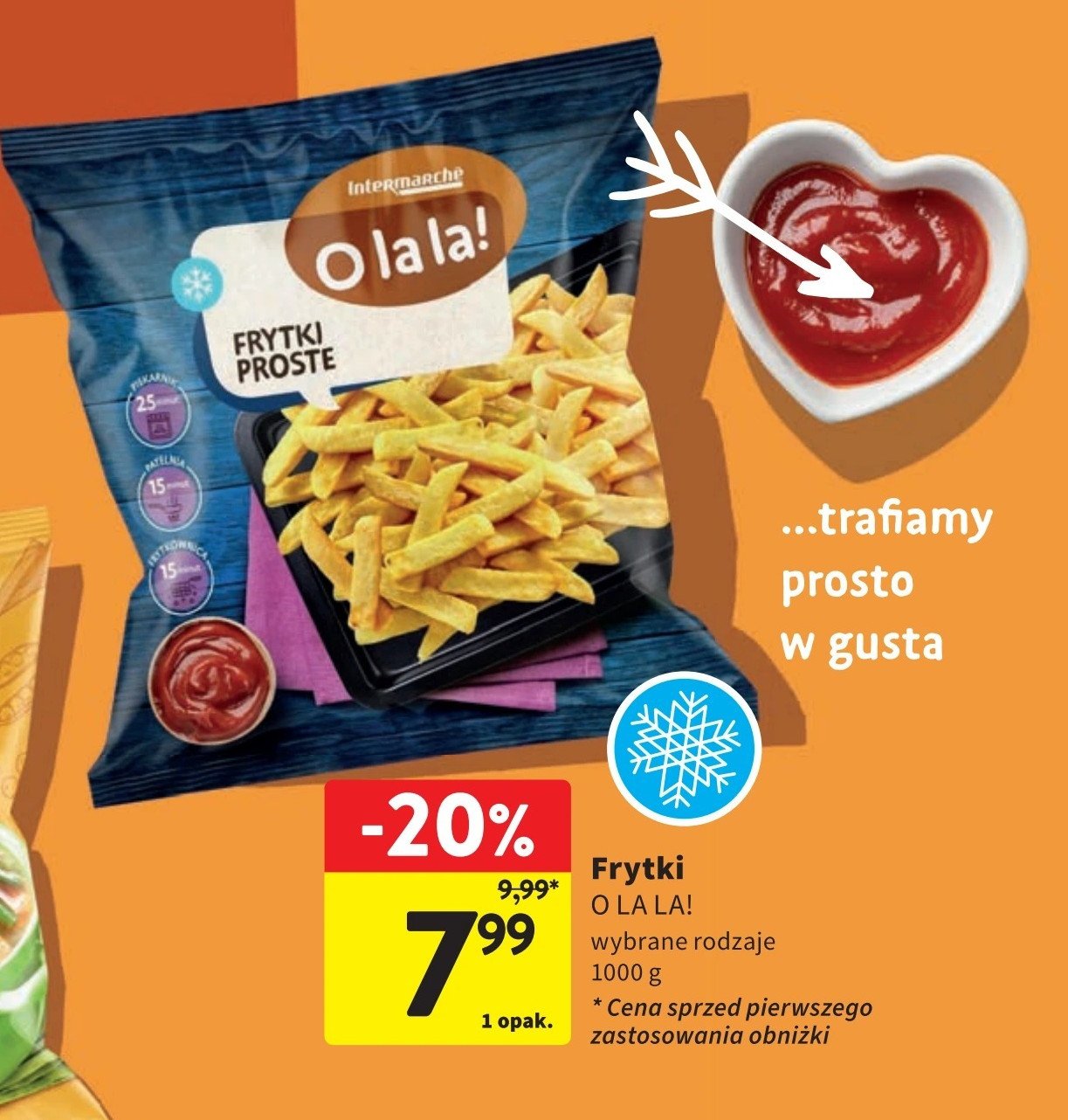 Frytki proste O la la! promocja w Intermarche