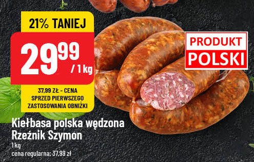 Kiełbasa polska wędzona Rzeźnik szymon poleca promocja