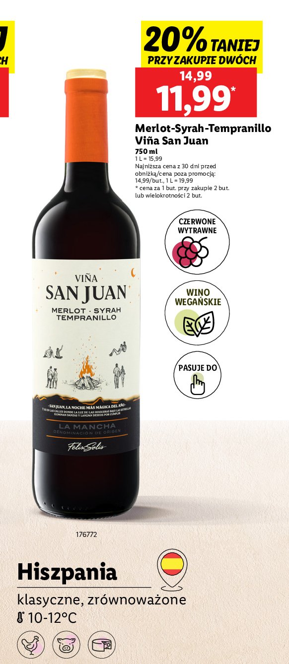 Wino Vina san juan tempranillo promocja w Lidl
