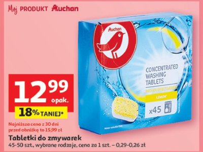 Tabletki wielofunkcyjne do zmywarek citron Auchan promocja