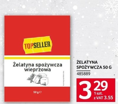 Żelatyna spożywcza wieprzowa 50 g promocja w Selgros