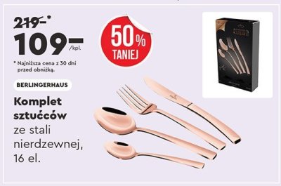 Komplet sztućców ze stali nierdzewnej Berlingerhaus promocja w Biedronka