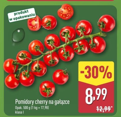 Pomidory cherry na gałązce klasa I promocja w Aldi