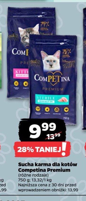 Karma dla kota sterile Competina promocja w Netto