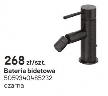 Bateria bidetowa Owens czarna promocja w Castorama
