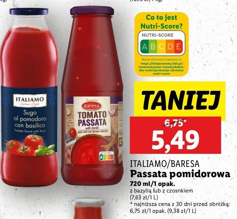 Passata pomidorowa Italiamo promocja w Lidl