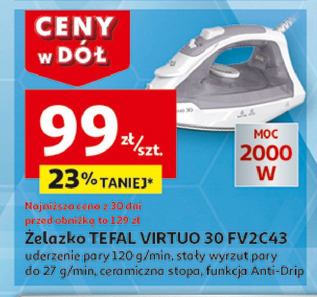 Żelazko virtuo 30 fv2c43 Tefal promocja