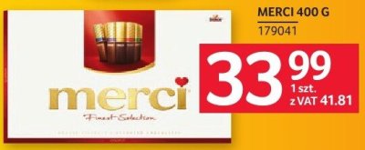 Czekolada Merci 400 g promocja w Selgros