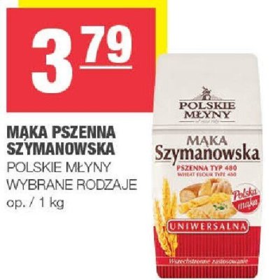 Mąka pszenna Szymanowska POLSKIE MŁYNY, wybrane rodzaje promocja w SPAR