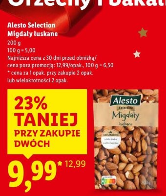 Migdały łuskane promocja w Lidl