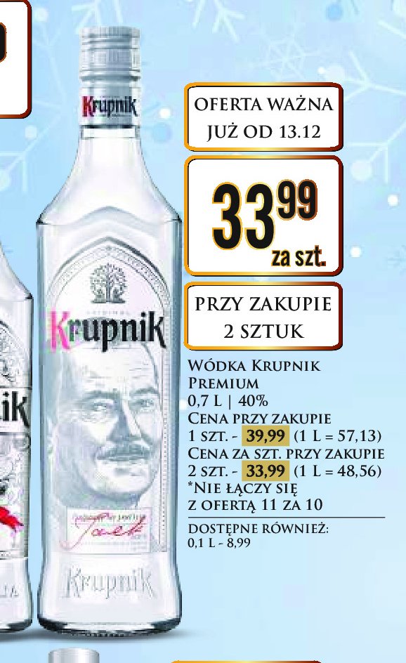 Wódka Krupnik vodka promocja w Dino