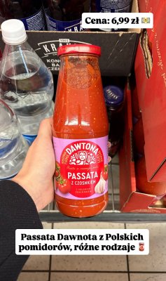 Passata Dawtona z czosnkiem z polskich pomidorów promocja w Biedronka