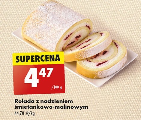 Rolada z nadzieniem śmietankowo-malinowym promocja