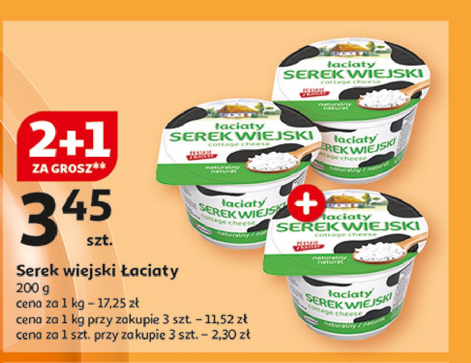 Serek wiejski naturalny Łaciaty promocja w Auchan