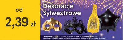 Dekoracje sylwestrowe promocja
