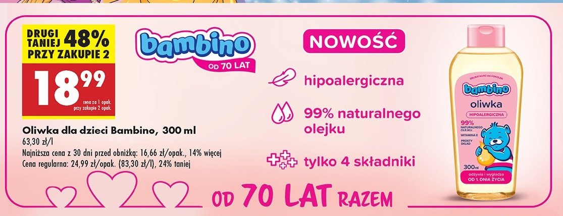 Oliwka z nnkt (witamin膮 f) Bambino promocja