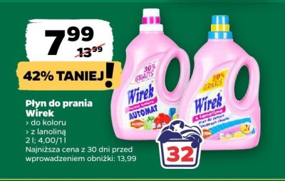 Płyn do prania z lanoliną 2 l promocja w Netto