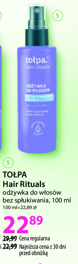 Odżywka do włosów Tołpa hair rituals promocja w Hebe