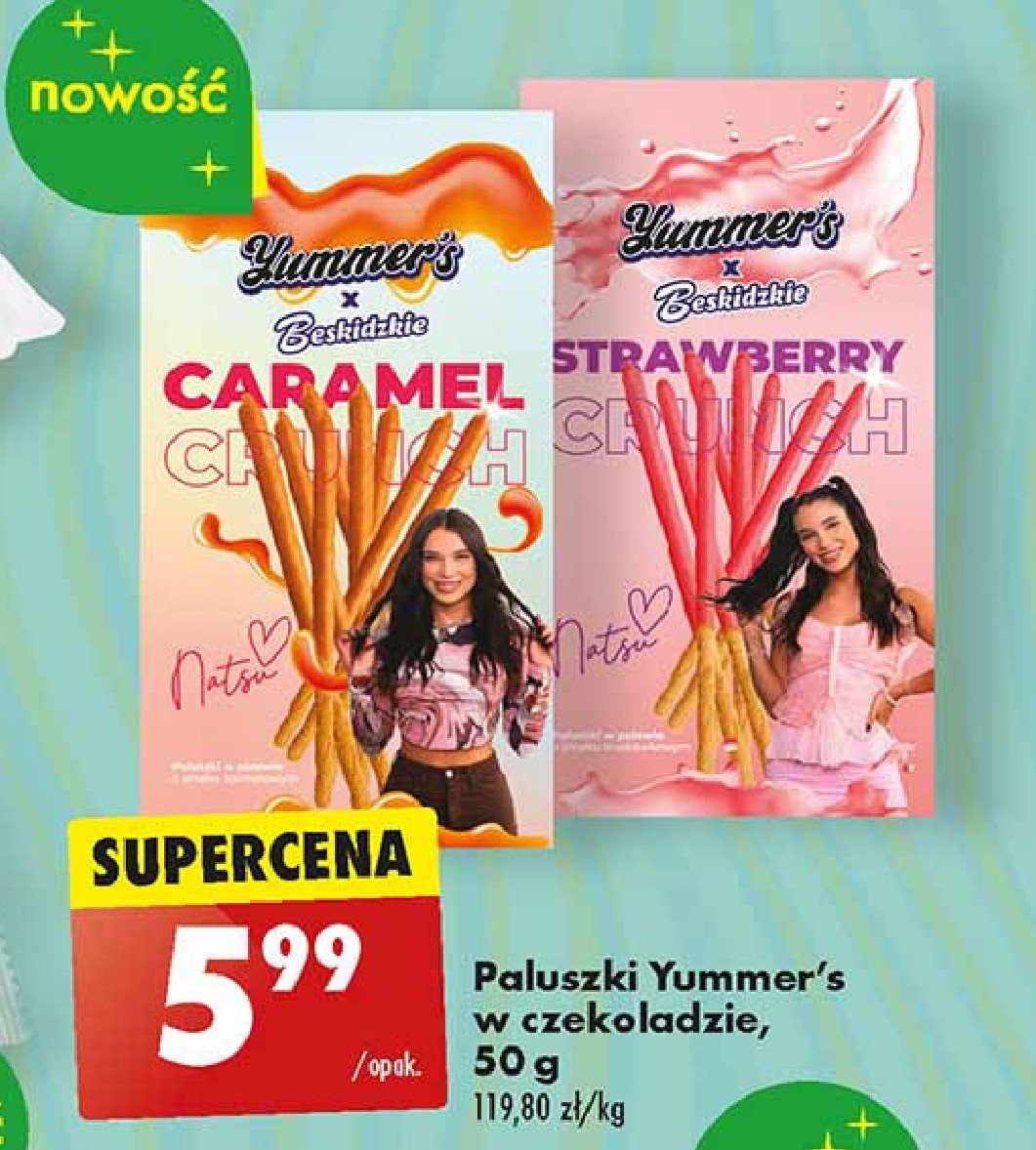 Paluszki w polewie truskawkowej promocja
