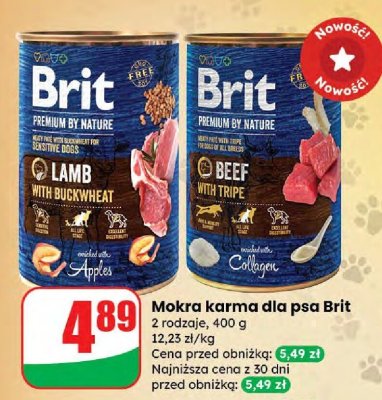 Mokra karma dla psa wołowina promocja w Dino