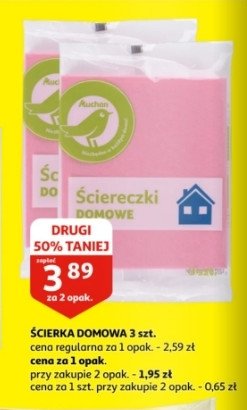 Ścierki domowe Auchan na co dzień (logo zielone) promocja