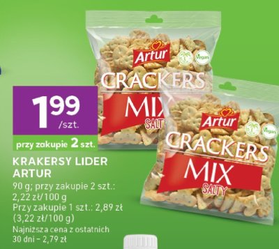 Krakersy Lider Artur Mix promocja w Stokrotka