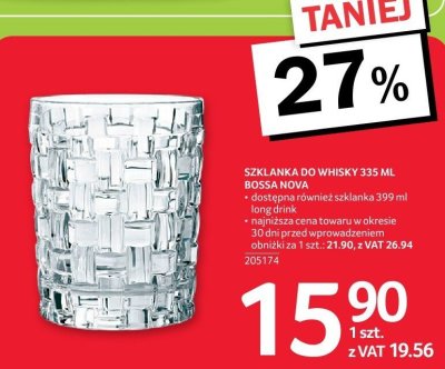 Szklanka SZKLANKA DO WHISKY 335 ML BOSSA NOVA promocja w Selgros