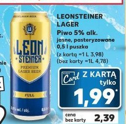 Piwo Leonsteiner premium lager promocja