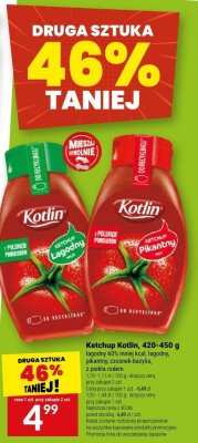Ketchup Kotlin, 420-450 g promocja w Twój Market