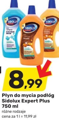 Płyn do mycia podłóg Sidolux Expert Plus 750 ml różne rodzaje promocja w Bricomarche