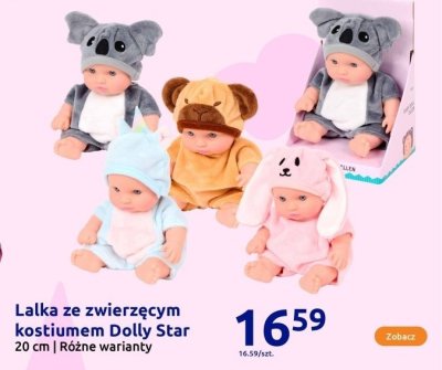 Lalka ze zwierzęcym kostiumem Dolly Star 20 cm - różne warianty promocja w Action