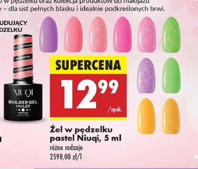 Żel budujący w pędzelku pink Niuqi promocja