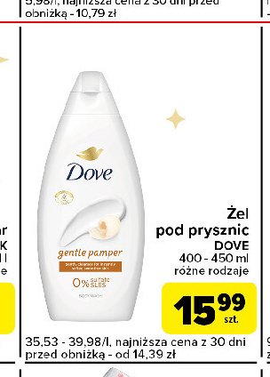 Żel pod prysznic Dove gentle pamper promocja