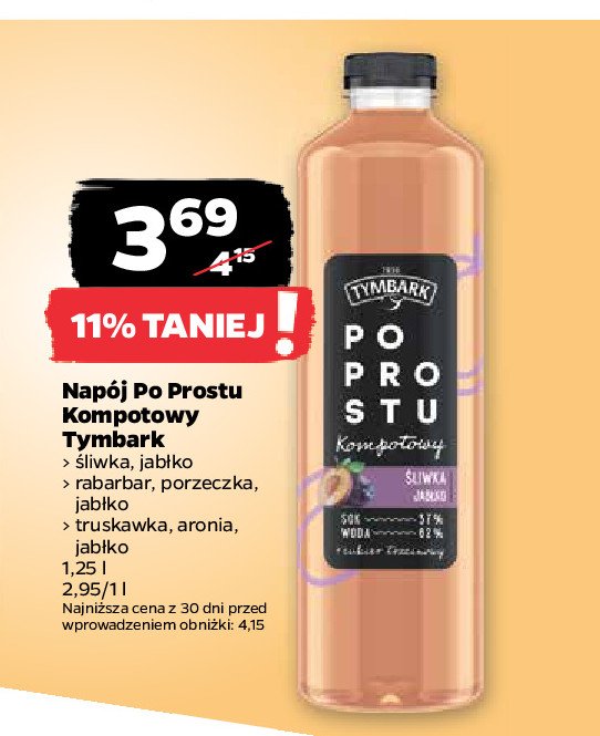 Nap贸j jab艂kowy Tymbark po prostu promocja