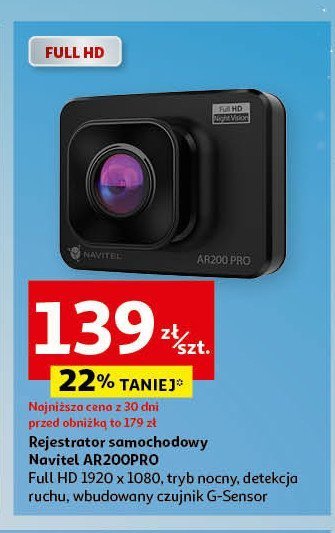 Wideorejestrator ar200 pro Navitel promocja w Auchan