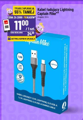 Kabel ładujący Lightning Captain Mike promocja w POLOmarket