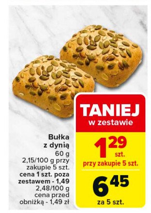 Bułka z dynią promocja