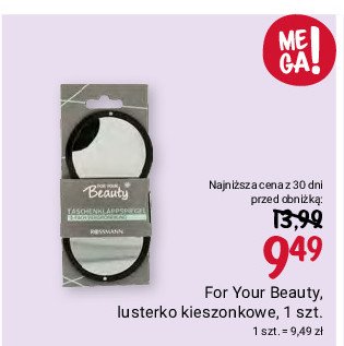 Lusterko kieszonkowe srebrne For your beauty promocja