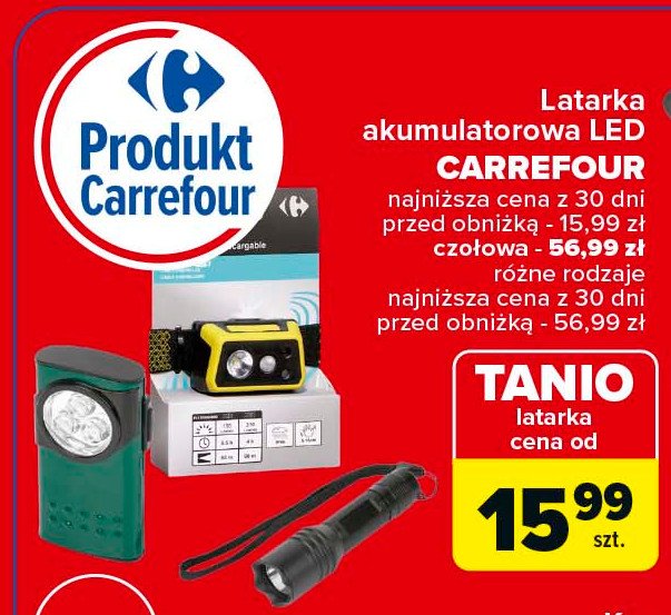 Latarka czołowa Carrefour promocja w Carrefour Market