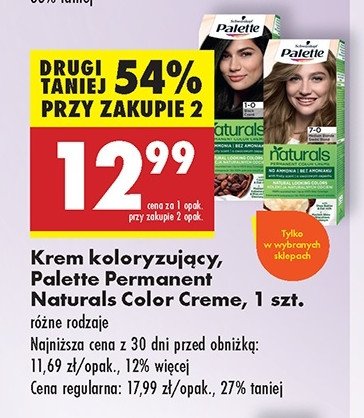 Farba do włosów 1-0 Palette permanent naturals color creme promocja