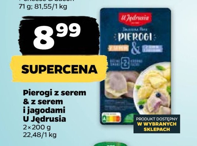 Pierogi z serem i serem i jagodami U jędrusia promocja