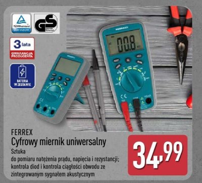 Cyfrowy miernik uniwersalny FERREX promocja w Aldi