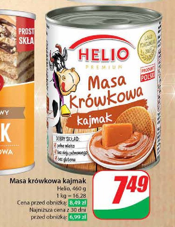 Masa krówkowa kajmak Helio promocja