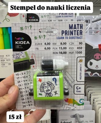 Stempel do nauki liczenia Math Printer promocja w Pepco