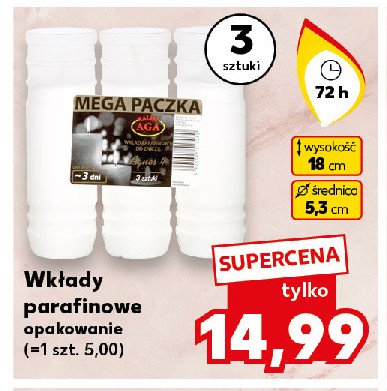 Wkłady do znicza 72 h Aga kalisz promocja