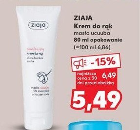 Nawilżający krem do rąk masło ucuuba Ziaja promocja